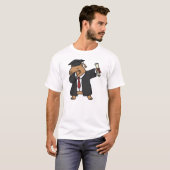 T-shirt met Dabbing Capybara Afstudeerhoed Grappig (Voorkant volledig)