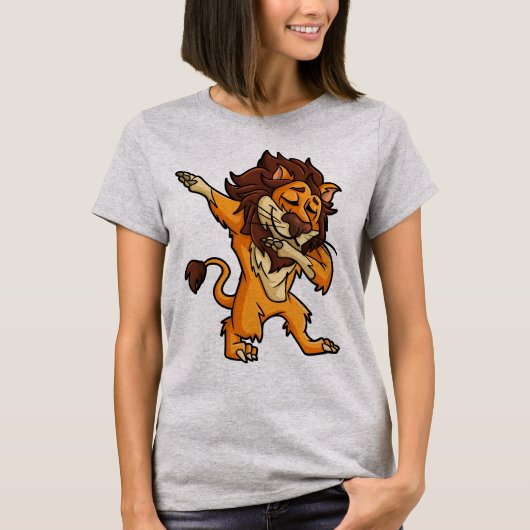 T-shirt met dabbing leeuw (Voorkant)