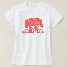 T-shirt met dachshund-liefde