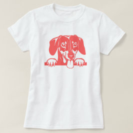 T-shirt met dachshund-liefde