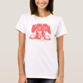 T-shirt met dachshund-liefde (Voorkant)