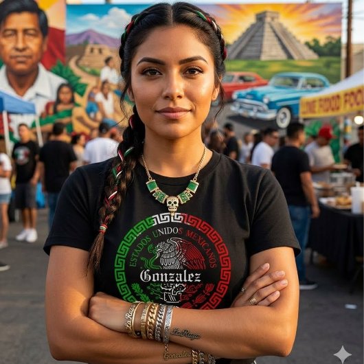 T-shirt met de achternaam Gonzalez