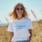 T-shirt met de naam van de staat en de stad