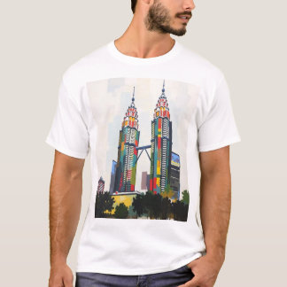 T-shirt met de Petronas Towers in Maleisië
