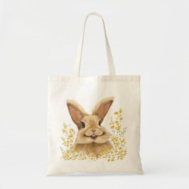T-shirt met de print Happy Bunny in Golden Tone Tote Bag