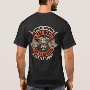 T-shirt met de stijl Licht Biker verspreiden