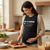 T-shirt met de tekst 'Eigen Leven Is Beter' en kin