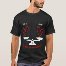 T-shirt met de tekst 'Het hart heeft geen zijden'