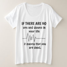 T-shirt met de titel UPS AND DOWNS