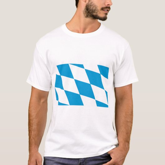 T Shirt met de vlag van Beieren, Duitsland (Voorkant)