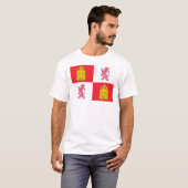 T-shirt met de vlag van castiel en leon (Voorkant volledig)