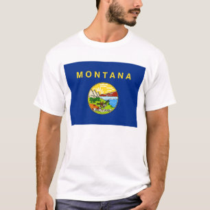 T Shirt met de vlag van de staat Montana Verenigde