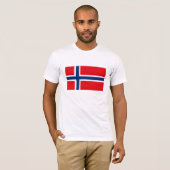 T-shirt met de vlag van Noorwegen (Voorkant volledig)