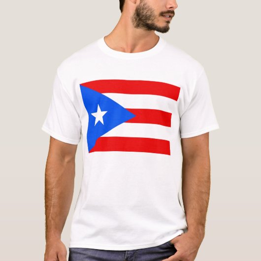 T-Shirt met de vlag van Puerto Rico (Voorkant)