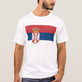 T-Shirt met de vlag van Servië (Voorkant)