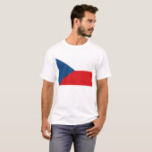 T-Shirt met de vlag van Tsjechië (Voorkant volledig)