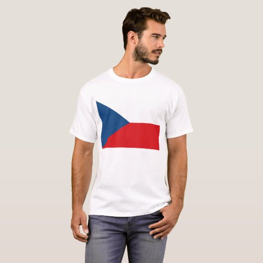 T-Shirt met de vlag van Tsjechië (Voorkant volledig)