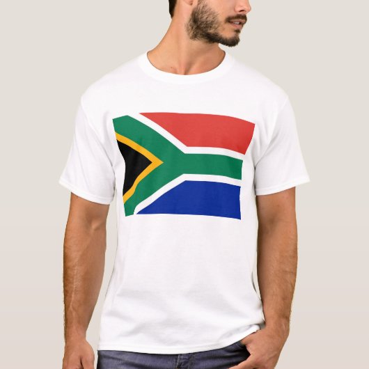 T Shirt met de vlag van Zuid-Afrika (Voorkant)