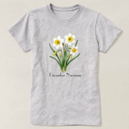 T-shirt met december narcissen bloemen