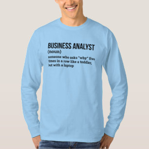 T-shirt met definitie van bedrijfsanalist