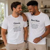 T-shirt met definitie van bruidegom | Cadeau voor