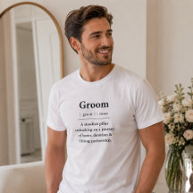 T-shirt met definitie van bruidegom | Cadeau voor
