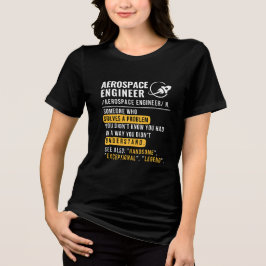 T-shirt met definitie van luchtvaartingenieur