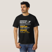T-shirt met definitie van luchtvaartingenieur (Voorkant volledig)