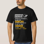 T-shirt met definitie van luchtvaartingenieur (Voorkant)