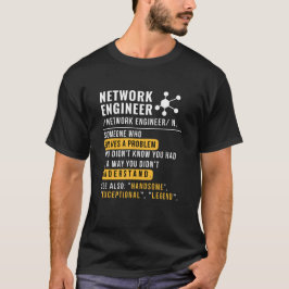 T-shirt met definitie van netwerkingenieur