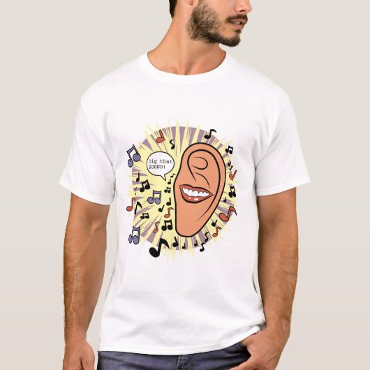 T-shirt met 'Dig That Sound' (Voorkant)