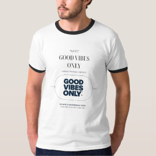 T-Shirt met dikke letters 'Alleen goede vibraties'