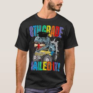 T-shirt met dinosaurus en monstertruck 8e klas ges