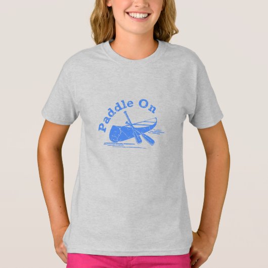 T-shirt met distressed paddle-ontwerp - Basic T-sh (Voorkant)