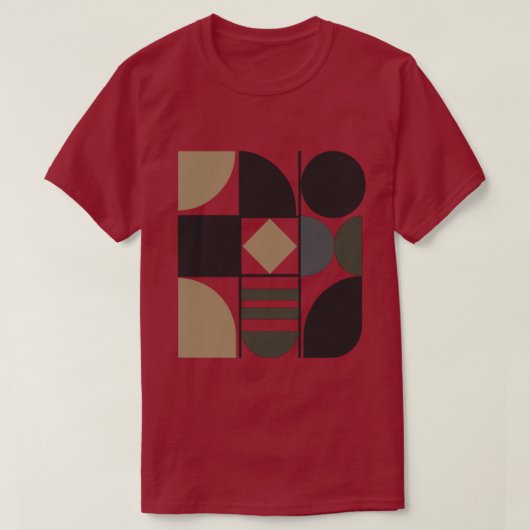 T-shirt met diverse vormen in het donker (Design voorkant)