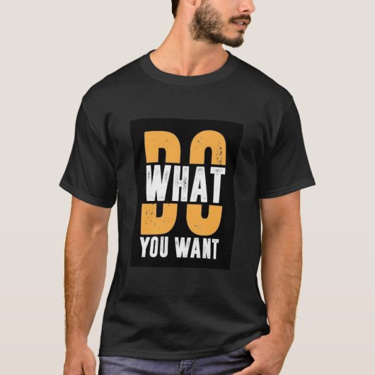 T-SHIRT MET DOE WAT JE WIL AFDRUK (Voorkant)