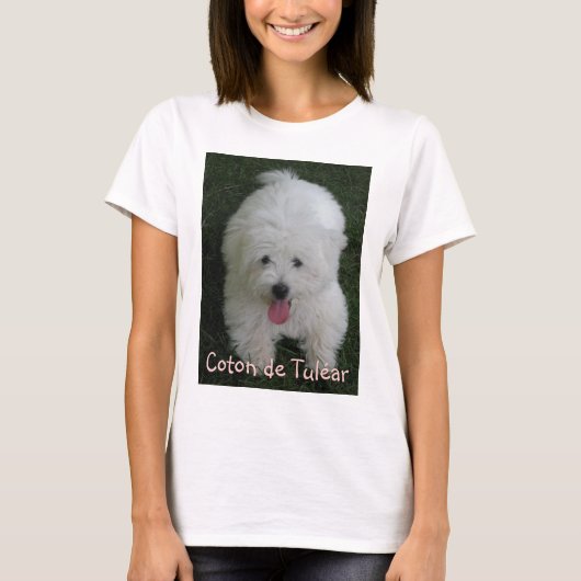 T-shirt met Dog Photo, Coton de Tulear (Voorkant)