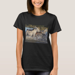 T-shirt met draaiende paarden