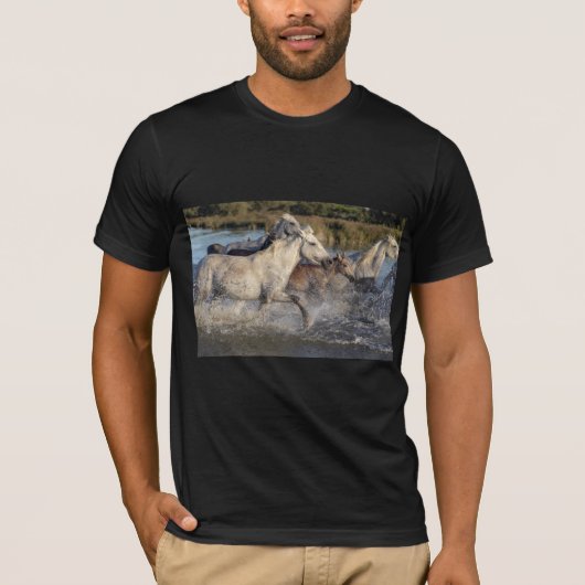 T-shirt met draaiende paarden (Voorkant)
