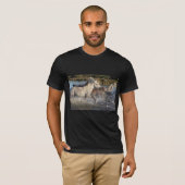 T-shirt met draaiende paarden (Voorkant volledig)