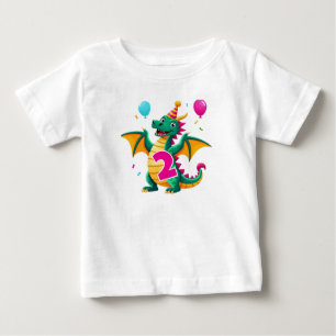 T-shirt met draak voor 2e verjaardag