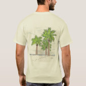 T-shirt met DRIE PALMEN (bedrukt) (Achterkant)
