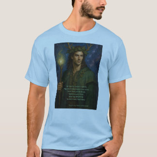 T-shirt met druïde en gedicht van Xoe Celticwell