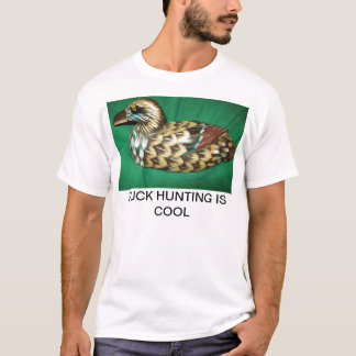 T-shirt met DUCK HUNTING IS COOL vooraan.