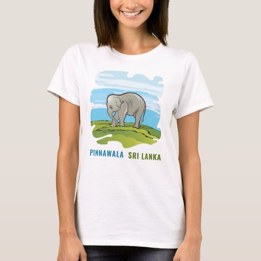 T-shirt met een baby olifant illustratie (Voorkant)