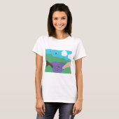 T-Shirt met een Berg Lake Scene. (Voorkant volledig)