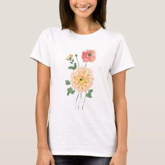 T-shirt met een boeket chrysanten
