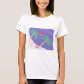 T-shirt met een eilandscène (Voorkant)