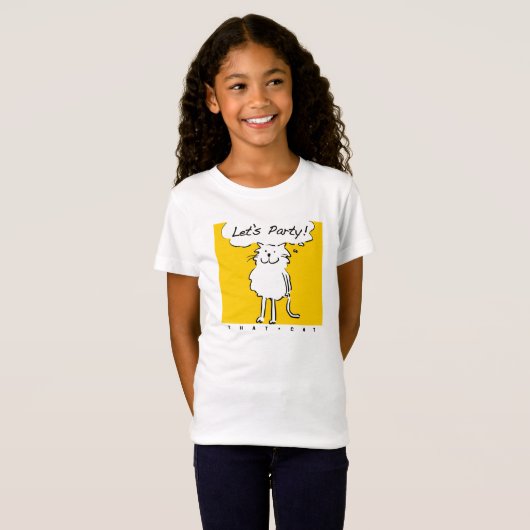 T-shirt met een grappig kattenontwerp (Voorkant volledig)