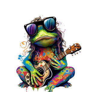 T Shirt met een Hippie Kikker